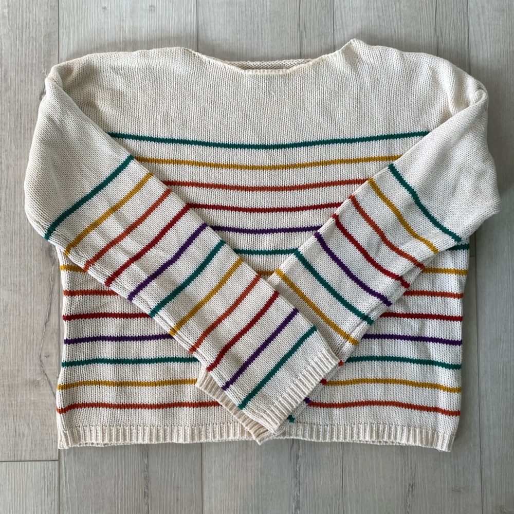 Striped Boat Neck Sweater